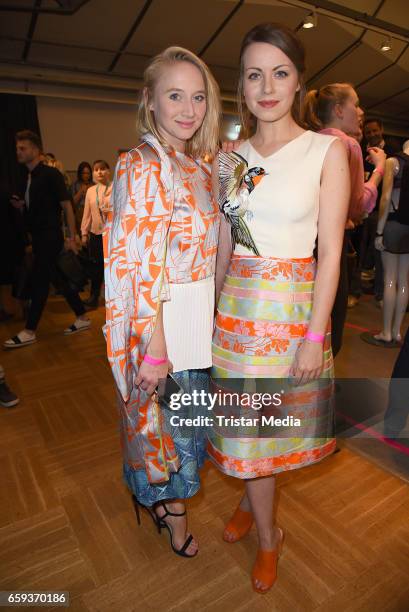 German actress Anna Maria Muehe and german actress Alice Dwyer attend the BIDI BADU by Kilian Kerner Presentation at Ellington Hotel on March 28,...