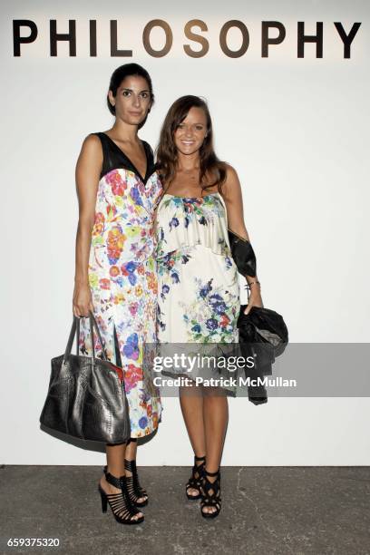 Lucia Tait and Amanda Sheppard attend PHILOSOPHY di ALBERTA FERRETTI Spring/Summer 2010 Collection at Eyebeam Gallery on September 15, 2009 in New...