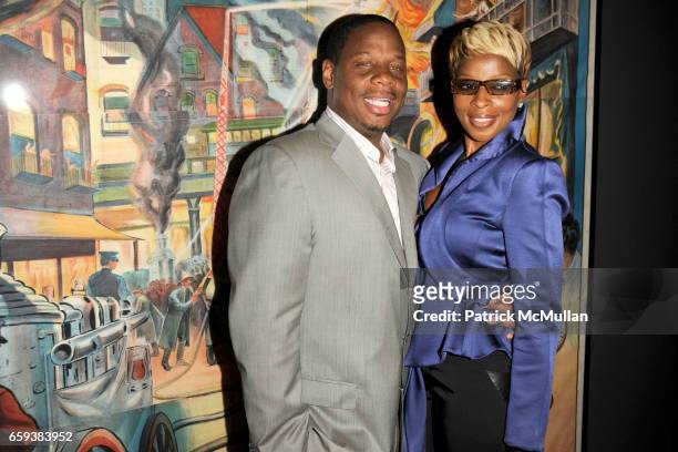 Kendu Isaacs and Mary J. Blige attend LINDA EVANGELISTA & NOTIFY Party to Celebrate RON ARAD at MoMA at The Modern Museum of Art on September 15,...