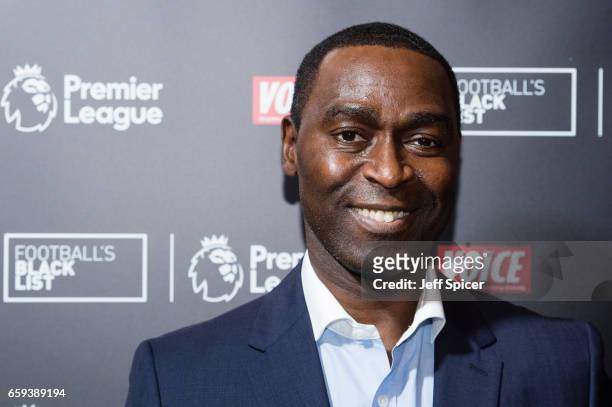 Andy Cole attends the Football Black List 2016 at Village Underground on March 28, 2017 in London, England.