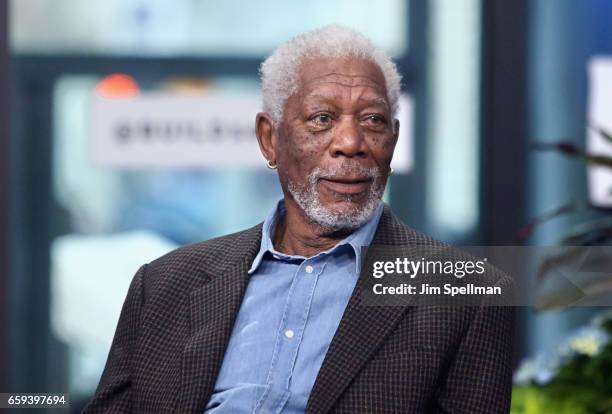 Actor Morgan Freeman attends the Build series to discuss "Going In Style" at Build Studio on March 28, 2017 in New York City.