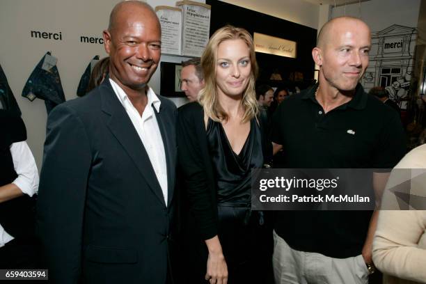 Michael Roberts, Jessica Diehl and Pierre Rougier attend MERCI GAP Preview Cocktail Party Hosted By Patrick Robinson, Marie-France, and Bernard Cohen...