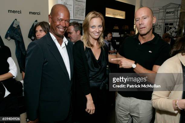 Michael Roberts, Jessica Diehl and Pierre Rougier attend MERCI GAP Preview Cocktail Party Hosted By Patrick Robinson, Marie-France, and Bernard Cohen...