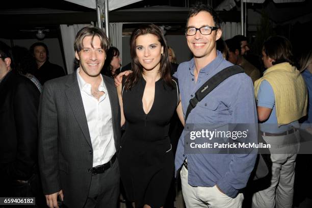 David Cornue, Milena Govich and Tom Cavanagh attend THE CINEMA SOCIETY & THE NEW YORKER host the after party for "BEYOND A REASONABLE DOUBT" at...