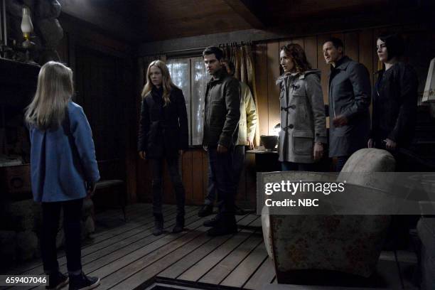 The End" Episode 613 -- Pictured: Claire Coffee as Adalind Schade, David Giuntoli as Nick Burkhardt, Bree Turner as Rosalee Calvert, Sasha Roiz as...