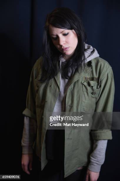 Musician K.Flay poses for a photo after performing an EndSession hosted by 107.7 The End in studio on March 28, 2017 in Seattle, Washington.