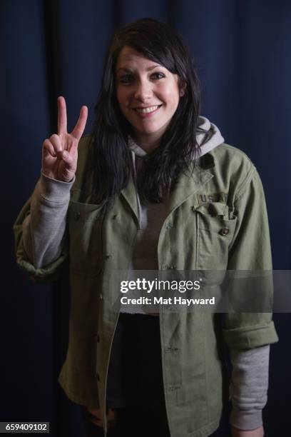 Musician K.Flay poses for a photo after performing an EndSession hosted by 107.7 The End in studio on March 28, 2017 in Seattle, Washington.