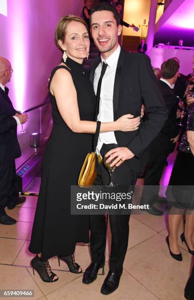 Saffron Aldridge and Milo Astaire attend the Portrait Gala 2017 sponsored by William & Son at the National Portrait Gallery on March 28, 2017 in...