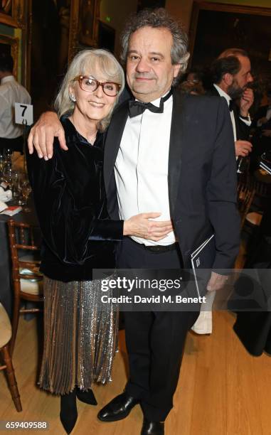 Lou McLeod, William & Son CEO, and Mark Hix attend the Portrait Gala 2017 sponsored by William & Son at the National Portrait Gallery on March 28,...