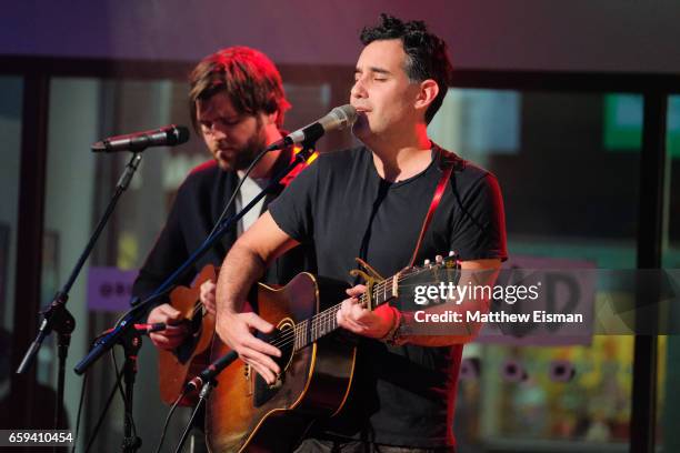 Musician Joshua Radin attends Build Series to discuss "The Fall" at Build Studio on March 28, 2017 in New York City.