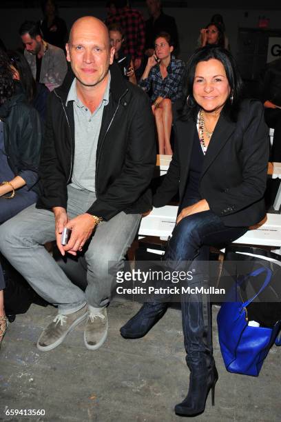Dirk Standen and Candy Pratts Price attend ALEXANDER WANG Spring 2010 Collection at Pier 94 on September 12, 2009 in New York City.