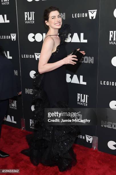 Actress Anne Hathaway attends the "Colossal" premiere at AMC Lincoln Square Theater on March 28, 2017 in New York City.