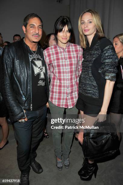 Nur Khan, Tabitha Simmons and Lauren Santo Domingo attend MARCHESA Spring 2010 Collection Presentation at Chelsea Art Museum on September 16, 2009 in...