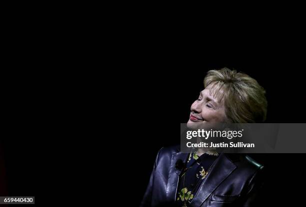 Former Secretary of State Hillary Clinton delivers a keynote address during the 28th Annual Professional Business Women of California conference on...