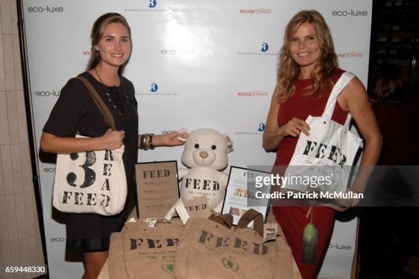 Lauren Bush and Mariel Hemingway attend ECO-LUXE at Rouge Tomate Restaurant on September 22, 2009 in New York City.