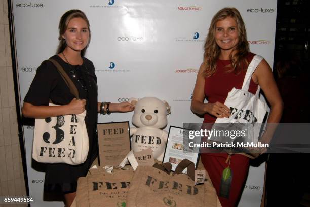 Lauren Bush and Mariel Hemingway attend ECO-LUXE at Rouge Tomate Restaurant on September 22, 2009 in New York City.