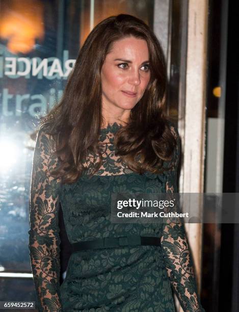 Catherine, Duchess of Cambridge leaves the 2017 Portrait Gala at National Portrait Gallery on March 28, 2017 in London, England.