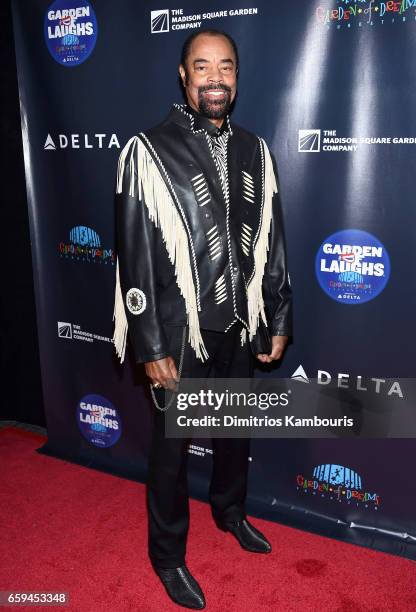 Retired Basketball Player Walt Frazier attends the 2017 Garden Of Laughs Comedy Benefit at The Theater at Madison Square Garden on March 28, 2017 in...