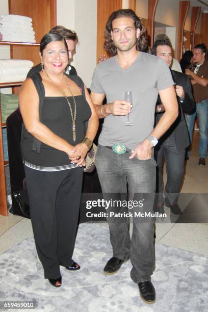 Diana Mendez and Alexander Purcell attend FRETTE Beverly Hills Designer Event at FRETTE on September 10, 2009 in Beverly Hills, California.