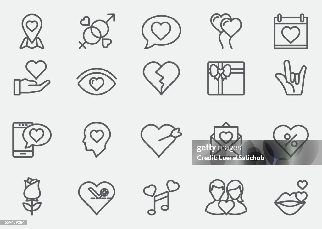 Love and Valentine's day Line Icons | EPS 10