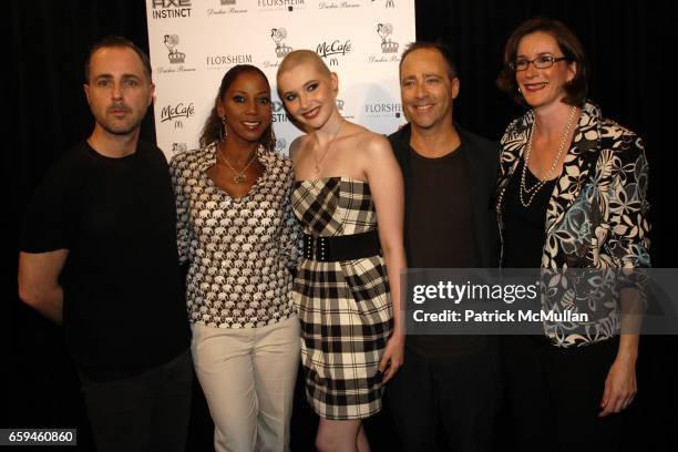 Daniel Silver, Holly Robinson Peete, Ashley Conrad, Steven Cox and Gayle Conrad attend DUCKIE BROWN Spring 2010 Collection at The Salon on September...