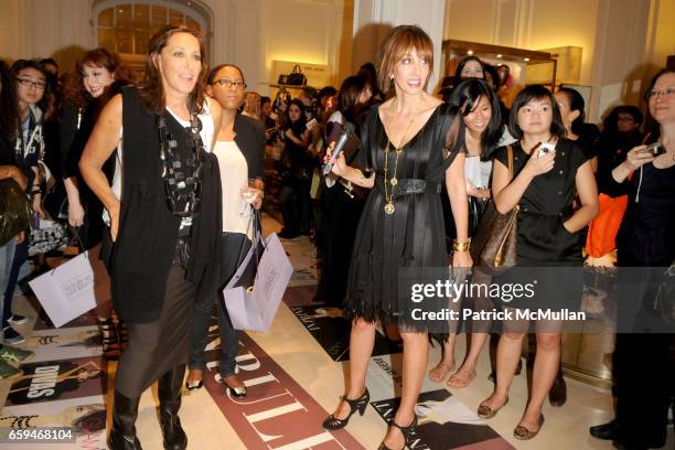 Donna Karan and Merle Ginsberg attend Bergdorf Goodman Celebrates Fashion's Night Out at Bergdorf Goodman on September 10, 2009 in New York City.