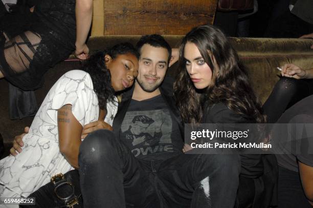 Guests and Tallulah Harlech attend DeLeon Presents Nur Khan's Three Year Anniversary of Rose Bar at Gramercy Park Hotel on September 10, 2009 in New...