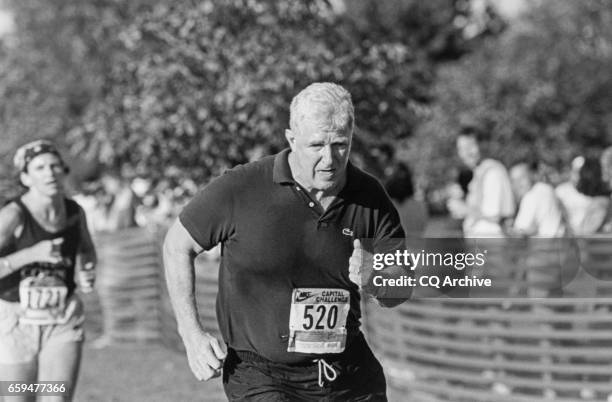 Rep. Jim Moran, D-Va., running during the Nike Capitol Challenge in 1996.