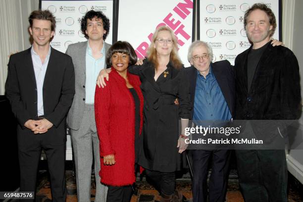 Frederick Weller, Geoffrey Arend, Jenifer Lewis, Meryl Streep, Austin Pendleton and Kevin Kline attend COURAGE IN CONCERT Post-Show Arrivals at The...