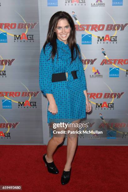 Grace Johnston attends LOS ANGELES PREMIERE OF ASTRO BOY at Grauman's Chinese Theatre on October 19, 2009 in Hollywood, California.