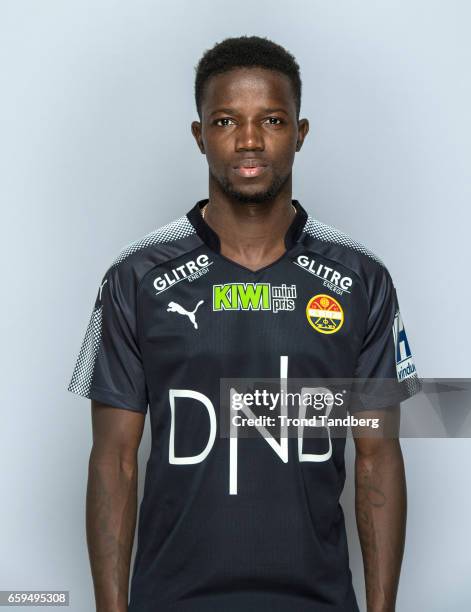 Francisco Junior of Team Stromsgodset Fotballklubb during Photocall on March 17, 2017 in Drammen, Norway.