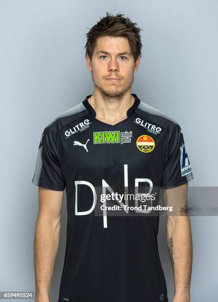 Lars Vilsvik of Team Stromsgodset Fotballklubb during Photocall on March 17, 2017 in Drammen, Norway.