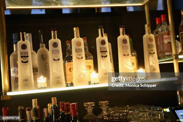 Royal Elite Vodka on display at the Sugar East Grand Opening on March 28, 2017 in New York City.
