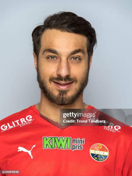 Sousha Makani of Team Stromsgodset Fotballklubb during Photocall on March 17, 2017 in Drammen, Norway.