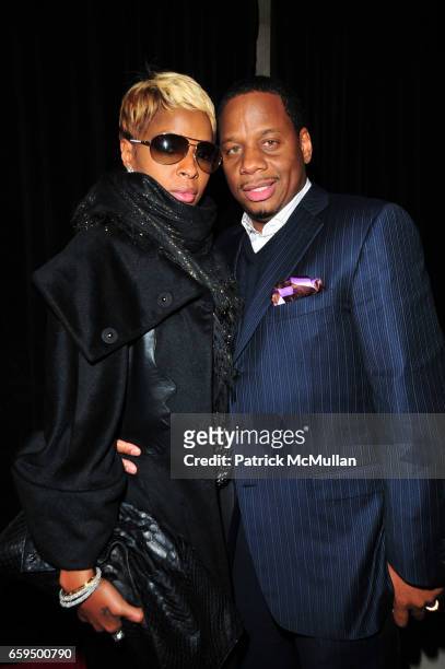 Mary J Blige and Kendu Isaacs attend NE-YO's 30th Birthday Party hosted by MARY J BLIGE at Cipriani 42nd Street on October 17, 2009 in New York.