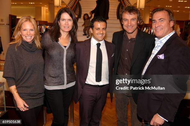 Greenwich, Connecticut. Karen Misisco, Sonya Wilander, Amedeo Scognamiglio, Mats Wilander and Thomas Misisco attend FARAONE MENNELLA at Richards of...