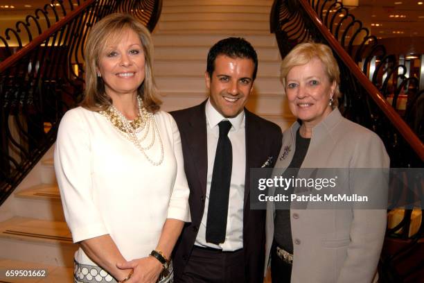 Greenwich, Connecticut. Faith Daniels, Amedeo Scognamiglio and Mary Sprig attend FARAONE MENNELLA at Richards of Greenwich for DebRA Bracelet...