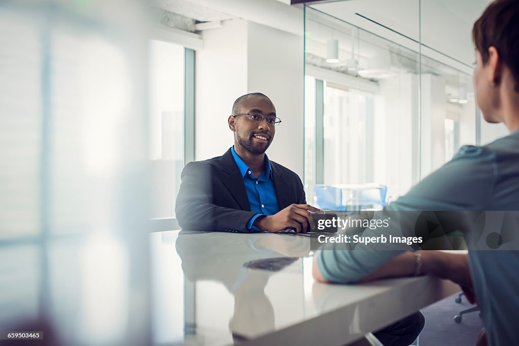 Business meeting in conference room