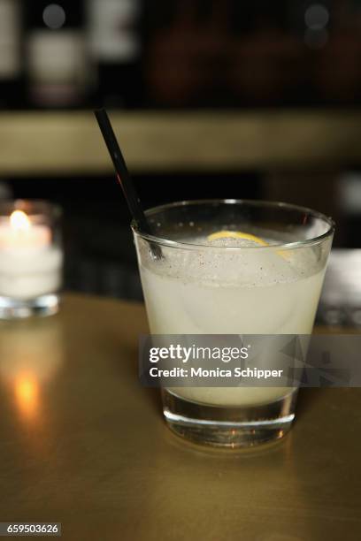 Specialty cocktail at the Sugar East Grand Opening on March 28, 2017 in New York City.