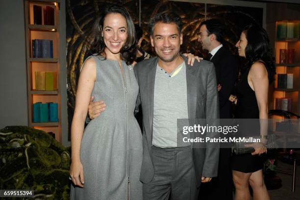 Pamela Golbin and Carlos Mota attend Santiago Barberi Gonzalez hosts intimate dinner for Pamela Golbin to celebrate the launch of her book on...