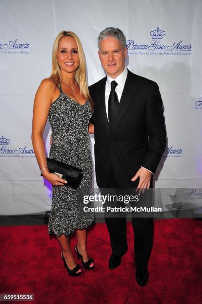Carolyn Gusoff and Dr. Jon Turk attend Princess Grace Awards Gala at Cipriani 42nd on October 21, 2009 in New York City.