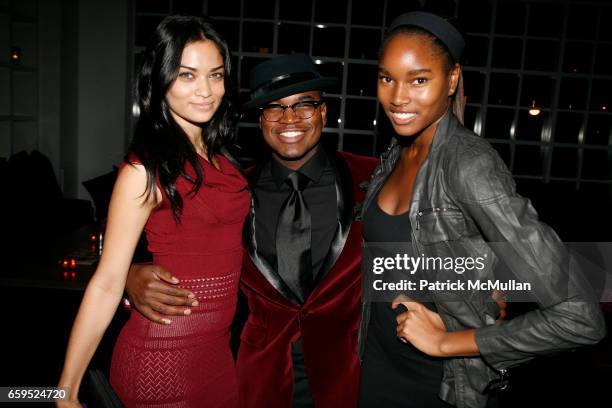 Shanina Shaik, Ne-Yo and Damaris Lewis attend NE-YO, ALFANI RED, and GQ benefit for The Compound Foundation at Stephan Weiss Studios on October 5,...