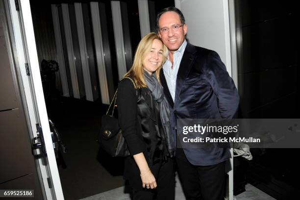 Leslie Sloane and Andrew Saffir attend THE CINEMA SOCIETY & TARGET host the after party for Roadside Attractions & HBO Films "GOOD HAIR" at The...