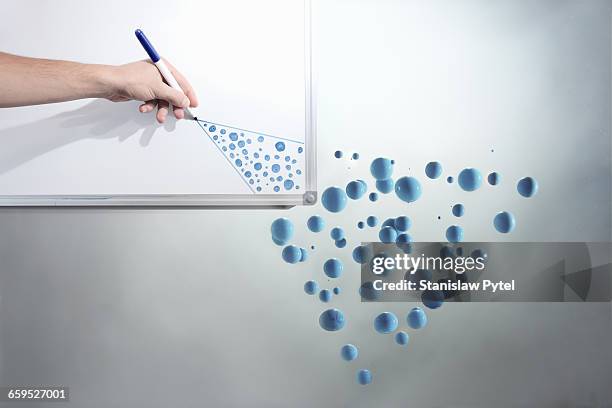 hand drawning blue dots on whiteboard - dotted human body part stock pictures, royalty-free photos & images