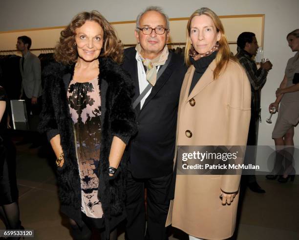 Diane von Furstenberg, Arthur Elgort and Tonne Goodman attend Calvin Klein Collection Celebrates "The World in Vogue: People, Parties, Places" Book...