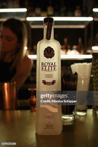 Royal Elite Vodka on display at the Sugar East Grand Opening on March 28, 2017 in New York City.