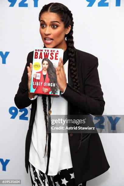 YouTube personality Lilly Singh attends the 92Y event Lilly Singh: How To Be A Bawse at Kaufman Concert Hall on March 28, 2017 in New York City.