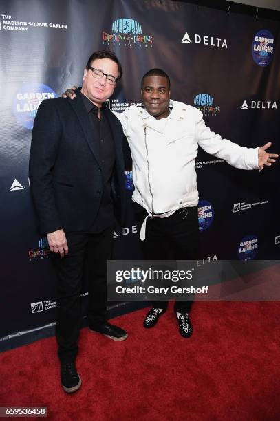 Bob Saget and Tracy Morgan attend the Garden of Laughs concert benefitting The Garden of Dreams Foundation at The Theater at Madison Square Garden on...