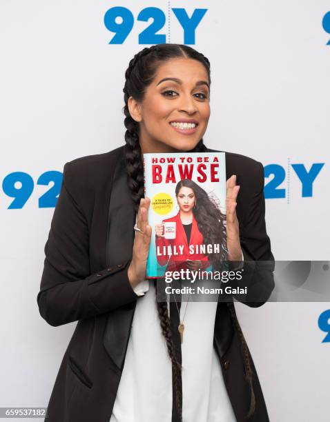 YouTuber Lilly Singh visits 92nd Street Y to discuss her book 'Lilly Singh: How To Be A Bawse' at Kaufmann Concert Hall on March 28, 2017 in New York...