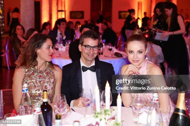 Ilaria Tronchetti, Federico Marchetti and Xenia Tchoumitcheva attend Elisa Sednaoui Foundation and Yoox Net a Porter Event on March 28, 2017 in...